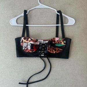 Princess Polly main stage PU Crop Bustier Corset Top Multi